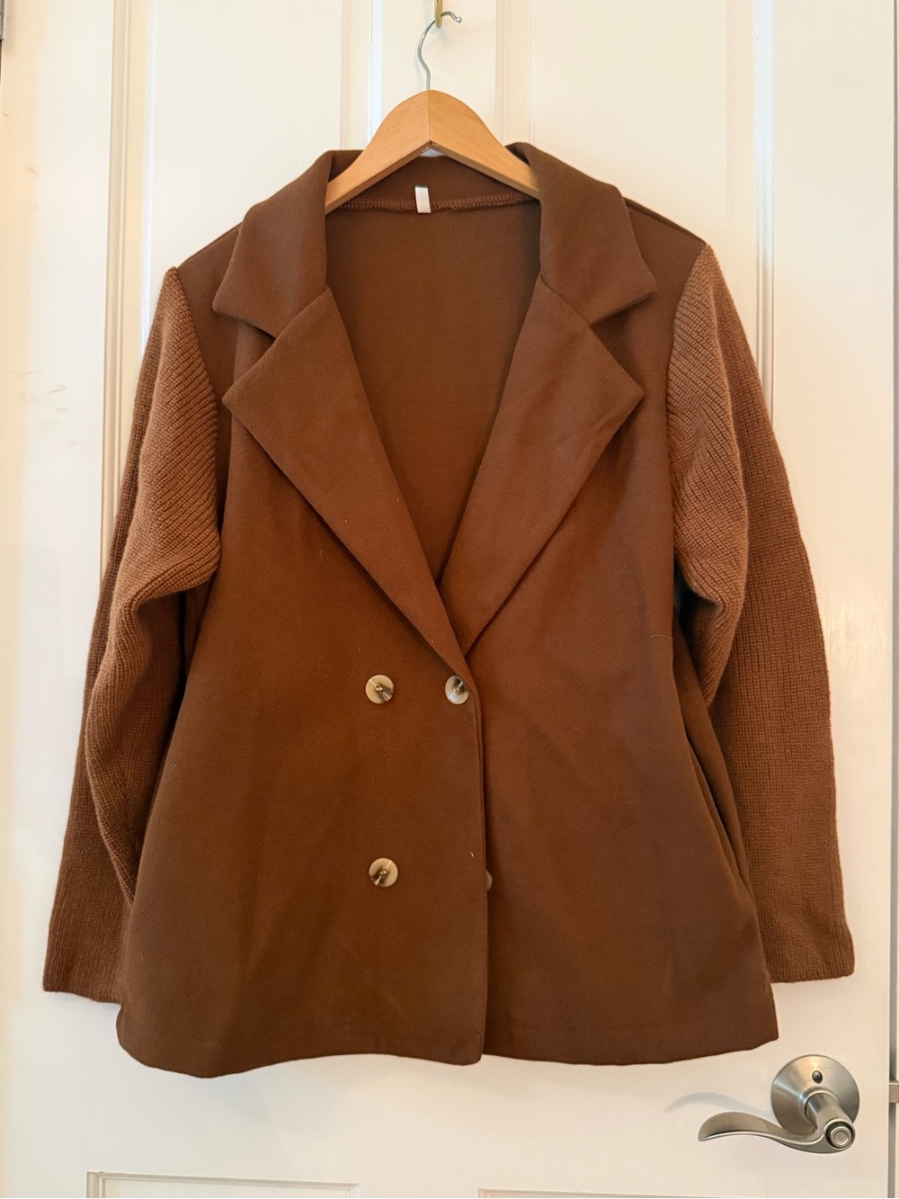 Brown Double-Breasted Women's Jacket Coat (NWOT)
